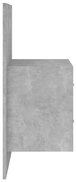 2 db betonszürke falra szerelhető éjjeliszekrény