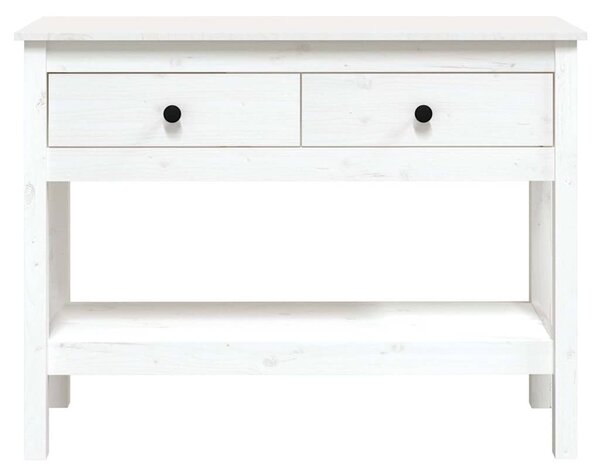 Fehér tömör fenyőfa tálalóasztal 100 x 35 x 75 cm