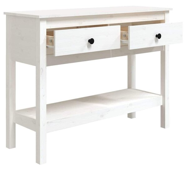 Fehér tömör fenyőfa tálalóasztal 100 x 35 x 75 cm