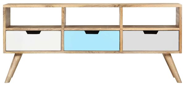 Tömör mangófa TV-szekrény 110 x 35 x 48 cm