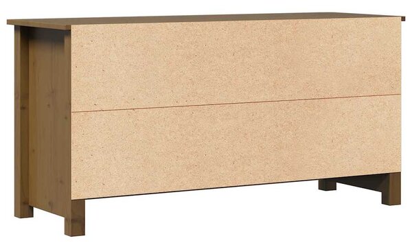 Mézbarna tömör fenyőfa TV-szekrény 103 x 36,5 x 52 cm