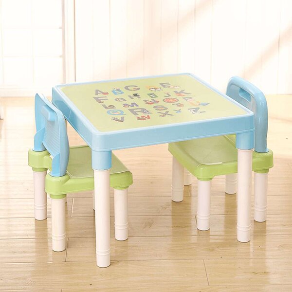 Balto gyerekasztal székekkel #kék-zöld