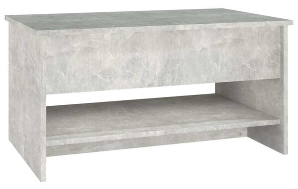 Betonszürke szerelt fa dohányzóasztal 80x50x40 cm