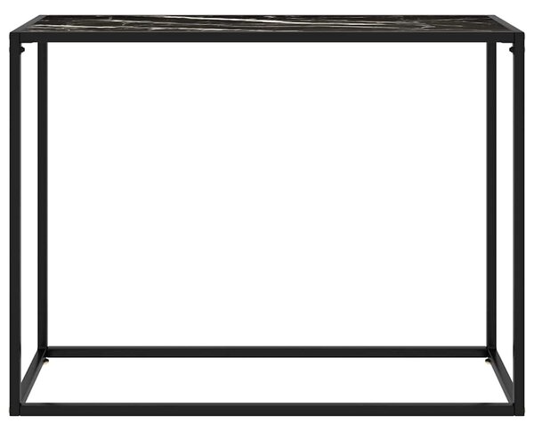 Fekete edzett üveg tálalóasztal 100 x 35 x 75 cm