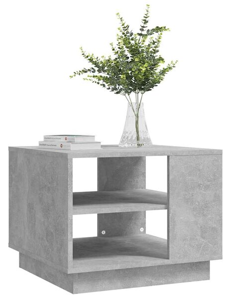 Betonszürke szerelt fa dohányzóasztal 55x55x43 cm