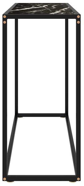 Fekete edzett üveg tálalóasztal 100 x 35 x 75 cm