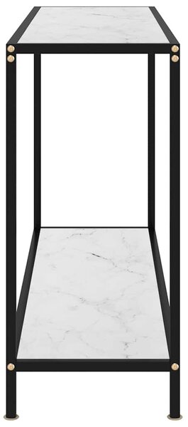Fehér edzett üveg tálalóasztal 120 x 35 x 75 cm