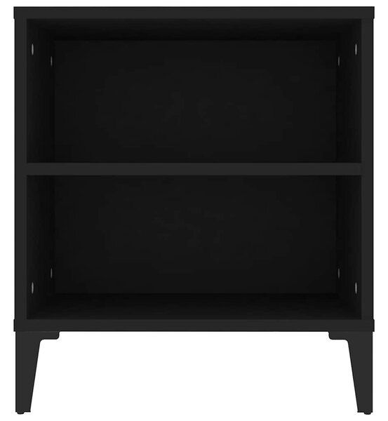 Fekete szerelt fa TV-szekrény 102x44,5x50 cm