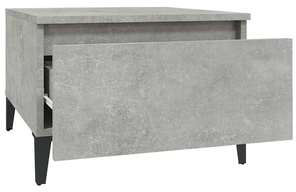 2 db betonszürke szerelt fa kisasztal 50x 46 x 35 cm