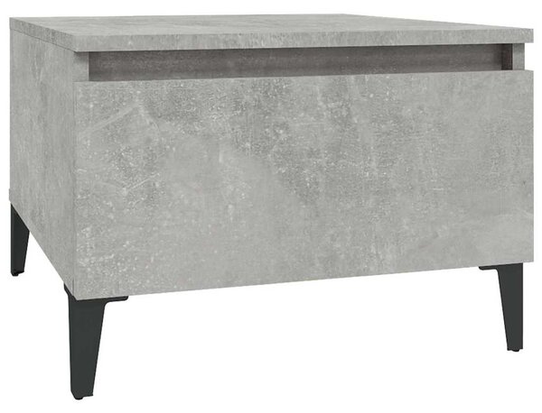 2 db betonszürke szerelt fa kisasztal 50x 46 x 35 cm