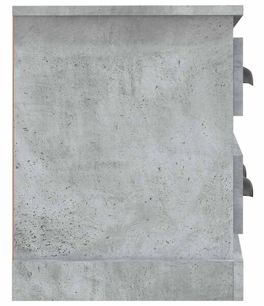 Betonszürke szerelt fa TV-szekrény 100 x 35,5 x 45 cm