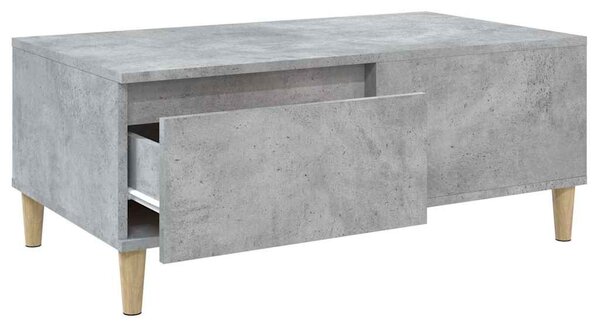 Betonszürke szerelt fa dohányzóasztal 90x50x36,5 cm
