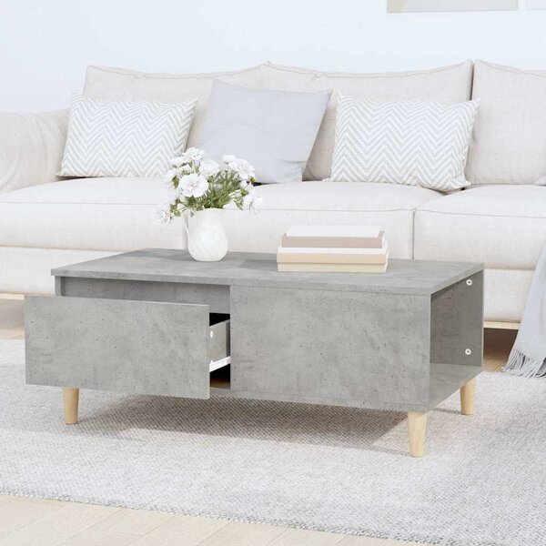 Betonszürke szerelt fa dohányzóasztal 90x50x36,5 cm