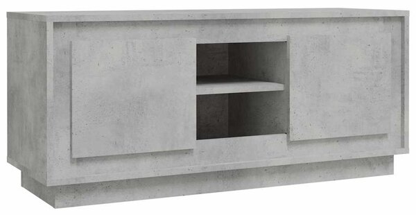 Betonszürke szerelt fa TV-szekrény 102x35x45 cm