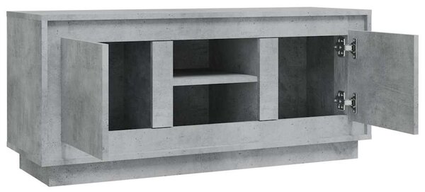 Betonszürke szerelt fa TV-szekrény 102x35x45 cm