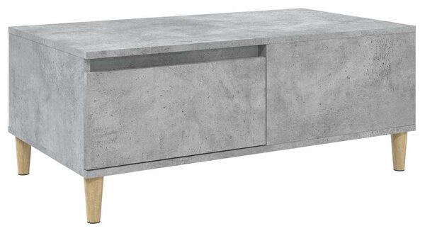 Betonszürke szerelt fa dohányzóasztal 90x50x36,5 cm