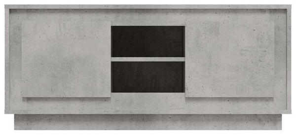 Betonszürke szerelt fa TV-szekrény 102x35x45 cm