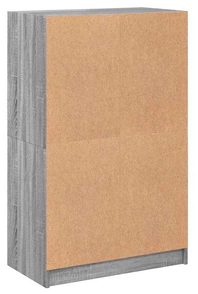 VidaXL szürke sonoma színű magasszekrény ajtókkal 68 x 37 x 109 cm