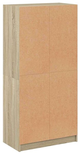 Polcrendszer Sonoma Tölgy - Üvegajtó - 68x37x142 cm