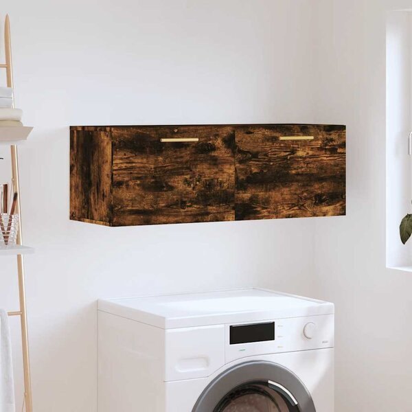 Füstös tölgy színű szerelt fa faliszekrény 100 x 36,5 x 35 cm