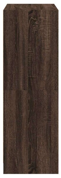 VidaXL barna tölgyszínű szerelt fa magasszekrény ajtókkal 68x37x109 cm
