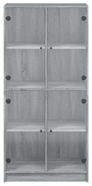 VidaXL szürke sonoma színű magasszekrény ajtókkal 68x37x142 cm