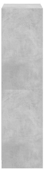 VidaXL betonszürke szerelt fa magasszekrény ajtókkal 68x37x142 cm