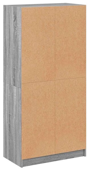 VidaXL szürke sonoma színű magasszekrény ajtókkal 68x37x142 cm