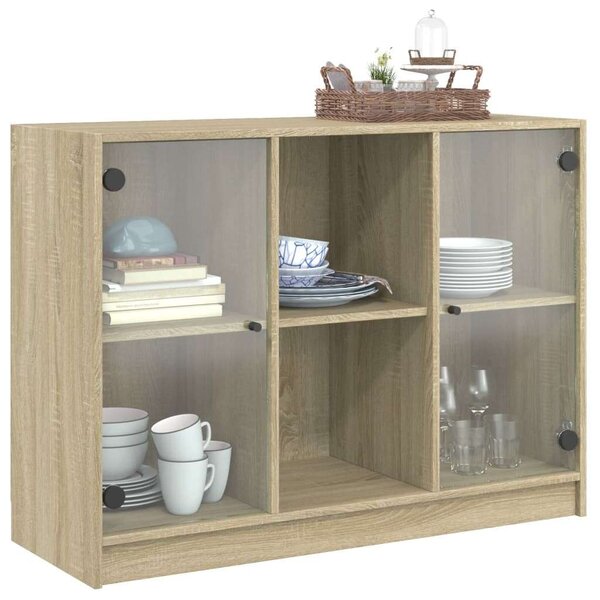 Vidaxl Tálalóasztal - Sonoma Tölgy - 102x37x75,5 cm