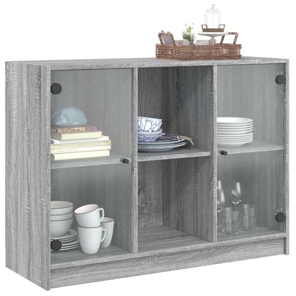 Vidaxl Tálalószekrény - Fa - Szürke Sonoma - 102x37x75,5 cm