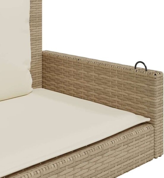 VidaXL bézs polyrattan hintapad párnával 119 x 56 x 48 cm