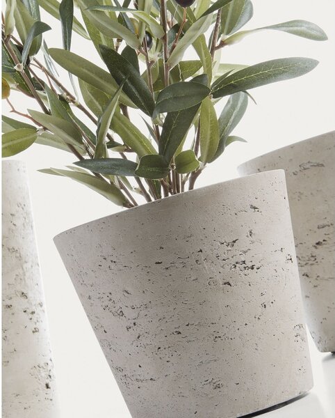 Beton virágcserép készlet 3 db-os ø 23,5 cm Low – Kave Home