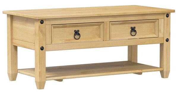 VidaXL Corona Dohányzóasztal - Tömör Fenyőfa - 100x48x45 cm