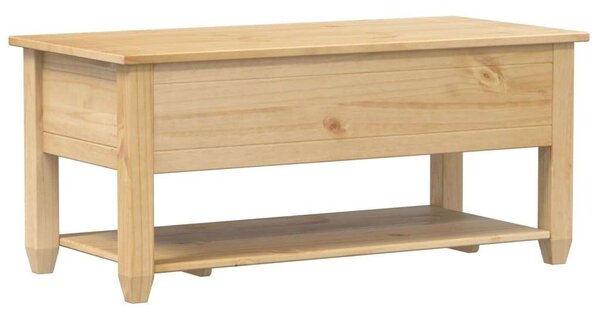 VidaXL Corona Dohányzóasztal - Tömör Fenyőfa - 100x48x45 cm