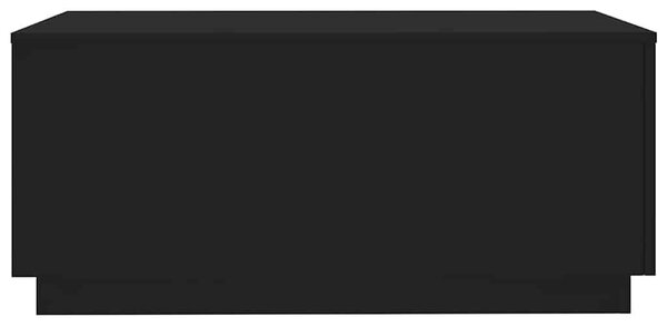 Fekete dohányzóasztal LED-lámpákkal 90x50x40 cm
