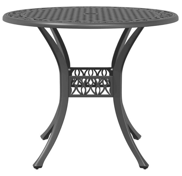 VidaXL Kerti Asztal - Öntött Alumínium - Fekete - Ø90cm