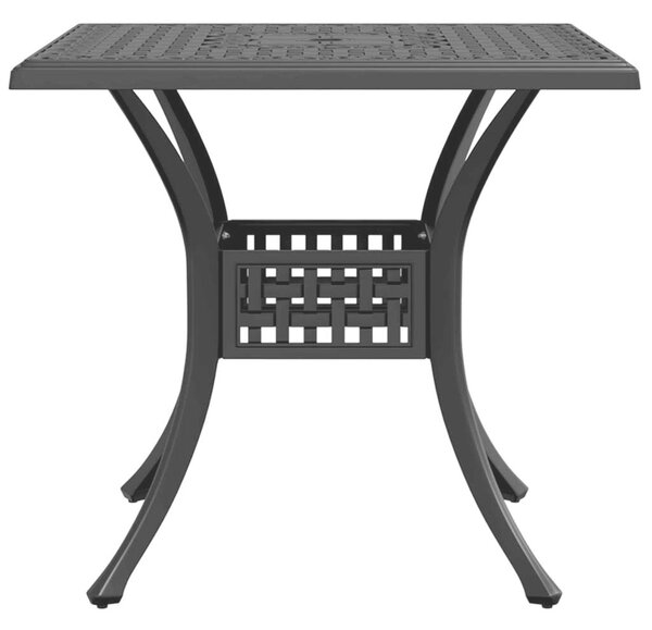 VidaXL Öntött Alumínium Kerti Asztal - Fekete - 80x80 cm