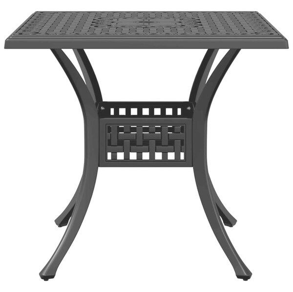 VidaXL Öntött Alumínium Kerti Asztal - Fekete - 80x80 cm