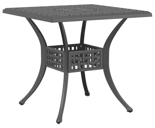 VidaXL Öntött Alumínium Kerti Asztal - Fekete - 80x80 cm