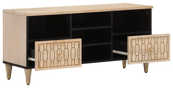 Tömör mangófa TV-szekrény 100 x 33 x 46 cm