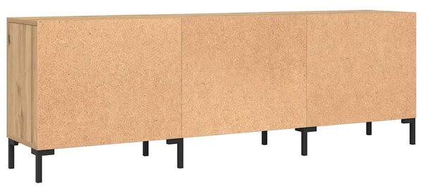 Kézműves tölgy színű szerelt fa TV-szekrény 150 x 30 x 50 cm