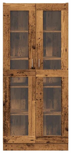 Antik fa színű szerelt fa magasszekrény 82,5 x 30,5 x 185 cm
