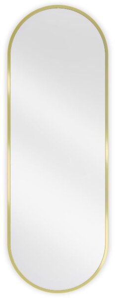 Mexen Loft, ovális fürdőszobai tükör 100 x 35 cm, keret színe arany fényes, 9851-100-035-000-50