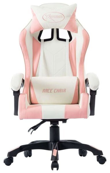 Gamer szék - Rózsaszín-Fehér Gamer szék - Ergonomikus