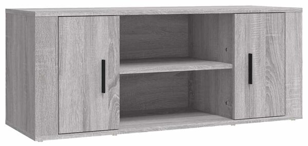 Szürke sonoma színű szerelt fa TV-szekrény 100 x 35 x 40 cm
