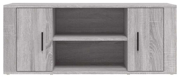 Szürke sonoma színű szerelt fa TV-szekrény 100 x 35 x 40 cm