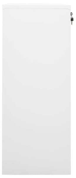Fehér acél irodai szekrény 90 x 40 x 102 cm