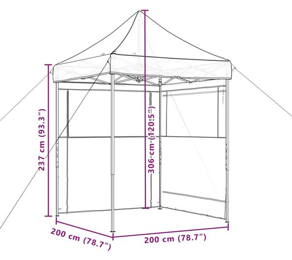 VidaXL Pop-up Rendezvénysátor - 2x2m - Bézs