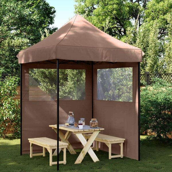 VidaXL Pop-up Rendezvénysátor - Barna - 2x2m