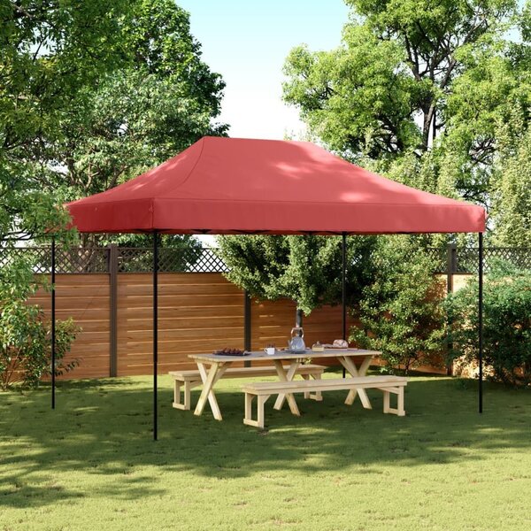 VidaXL Pop-up Rendezvénysátor 410x279x315 cm, Burgundi